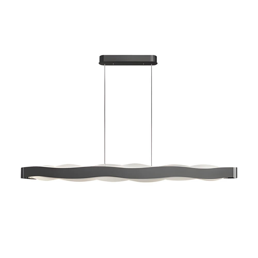 1-Light Wavy Round LED Pendant Light - Modern Ceiling Fixture, Adjustable Hanging Lamp, Decorative Lighting for Home and Office