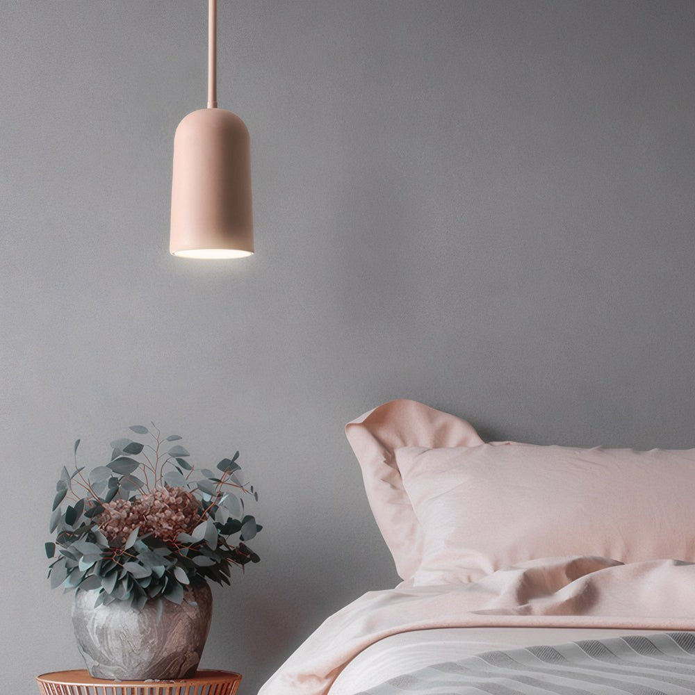 1-Light Resin Pink Figura Arc Pendant Lamp - Modern Ceiling Light, Stylish Home Decor, Elegant Lighting Fixture