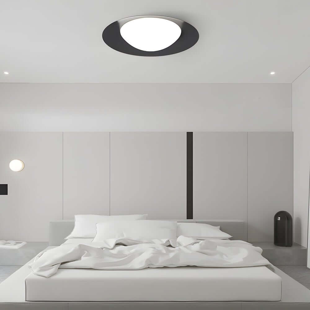1-Light Round LED Flush Mount Ceiling Light - Modern Energy Efficient Fixture for Home Lighting