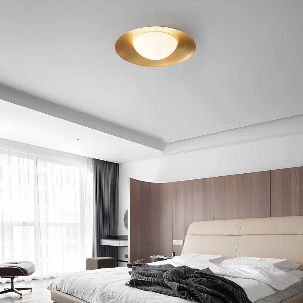 1-Light Round LED Flush Mount Ceiling Light - Modern Energy Efficient Fixture for Home Lighting