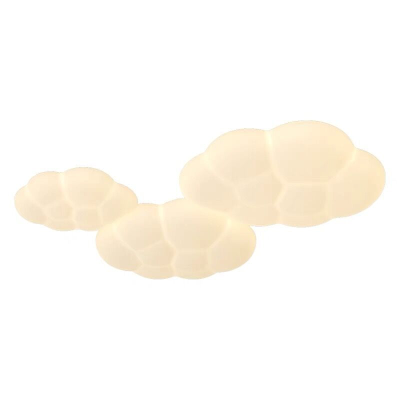Contemporary Scandinavian Iron PE Cloud Shade LED Flush Mount Ceiling Light для Bedroom