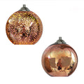 Colorful 3D Fireworks Glass Pendant Light - Modern Dome 1-Light Design