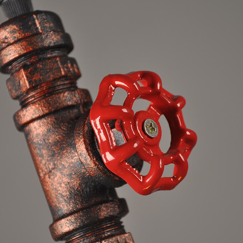 Industrial Retro Aged Metal Water Pipe 1-Light Pendant Light