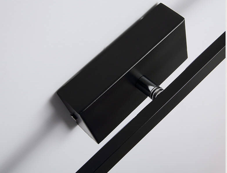 Nordic Minimalist Black Linear LED Mirror Wall Sconce Lamp