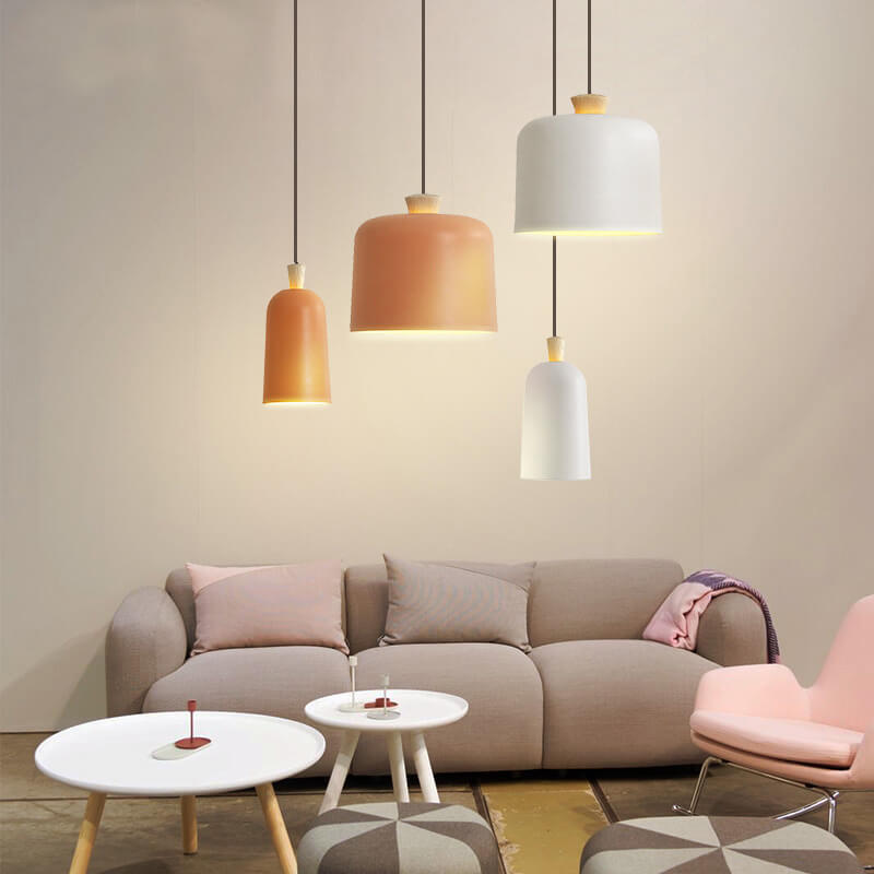 Modern Macaron Cylinder Aluminum 1-Light Pendant Light - Stylish Lighting Fixture for Home & Office