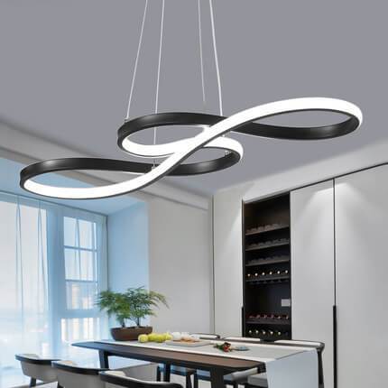 Modern Double-Sided Twist LED Chandelier | 1-Light Hanging Light Fixture