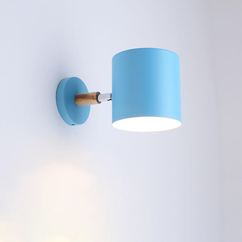 Nordic Macaron Cylinder 1-Light Wall Sconce - Rotatable Design, Modern Lighting Fixture, Stylish Wall Lamp for Home Decor