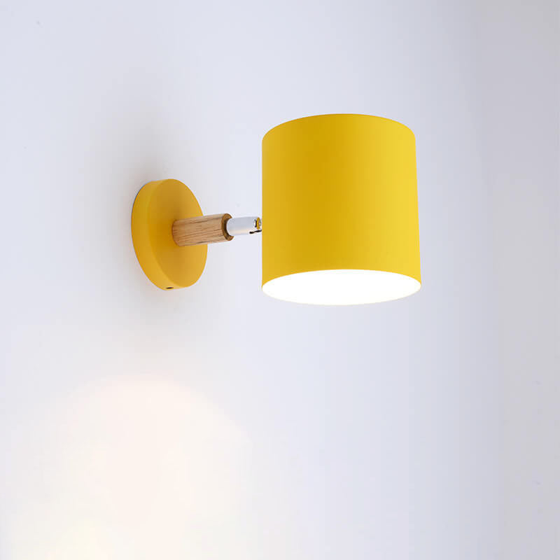 Nordic Macaron Cylinder 1-Light Wall Sconce - Rotatable Design, Modern Lighting Fixture, Stylish Wall Lamp for Home Decor