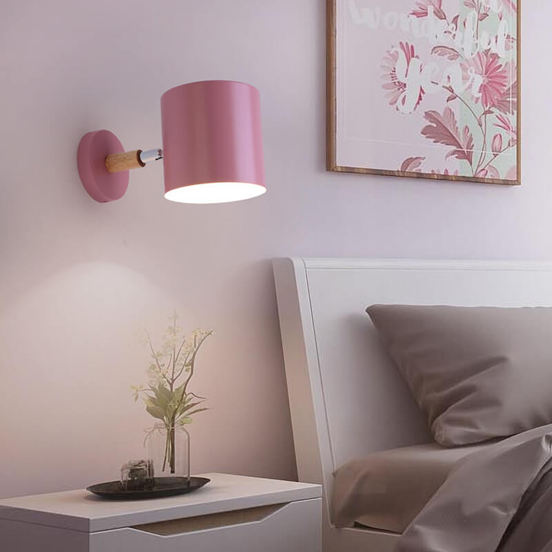 Nordic Macaron Cylinder 1-Light Wall Sconce - Rotatable Design, Modern Lighting Fixture, Stylish Wall Lamp for Home Decor
