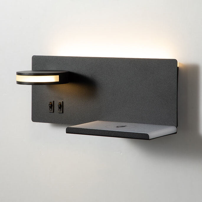 Modern USB Smart LED Wall Sconce Lamp, Flat Design, Reading Light, Energy-Efficient, Minimalist Style, Adjustable Brightness, USB Charging, Home Decor, Indoor Lighting, Contemporary Wall Fixture