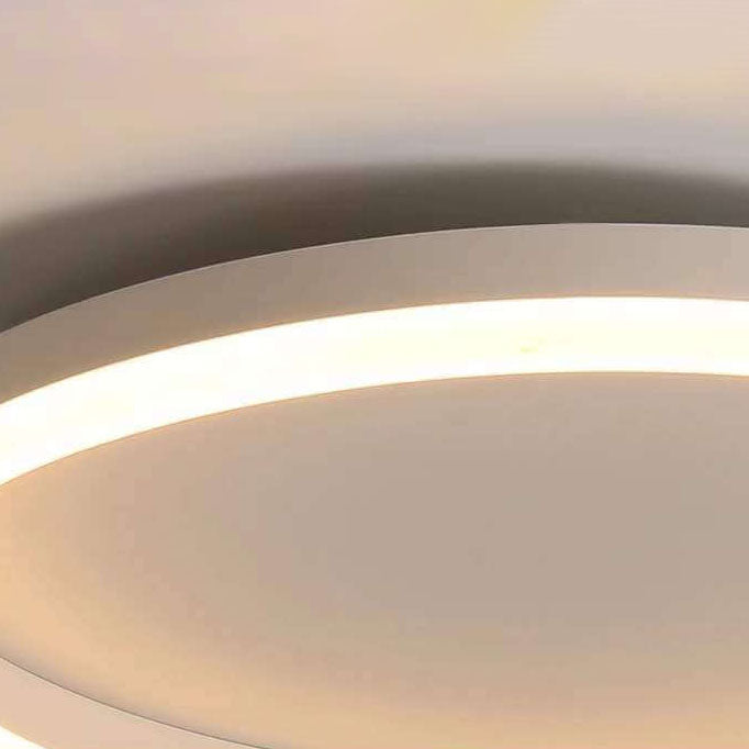 Nordic Minimalist Circle Ring LED Flush Mount Ceiling Light - Iron & Acrylic Design