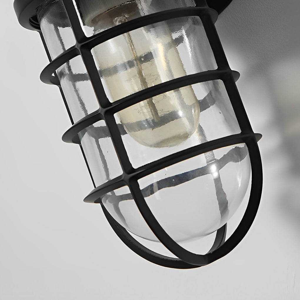 Retro Cage LED Wall Lamp Waterproof Outdoor American Style 4W