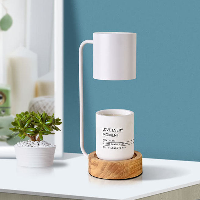 Japanese Minimalist Wood Melting Wax Table Lamp - Timing Dimming 1-Light Design