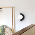 Modern Minimalist Glass Spherical Colorful Semicircle Wall Sconce Lamp