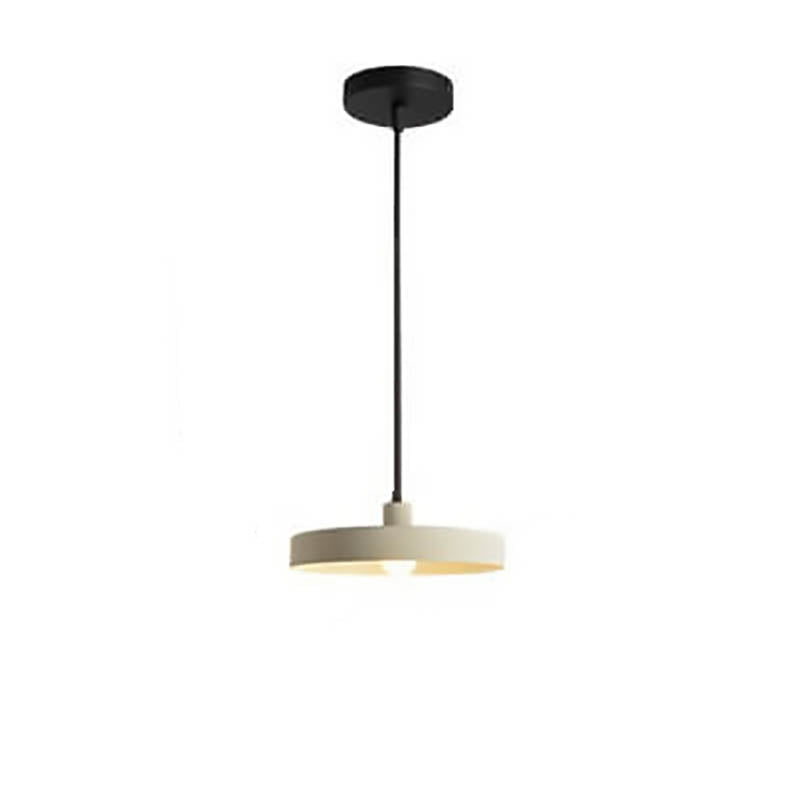 Modern Minimalist Aluminum Disc Pendant Light for Living Room