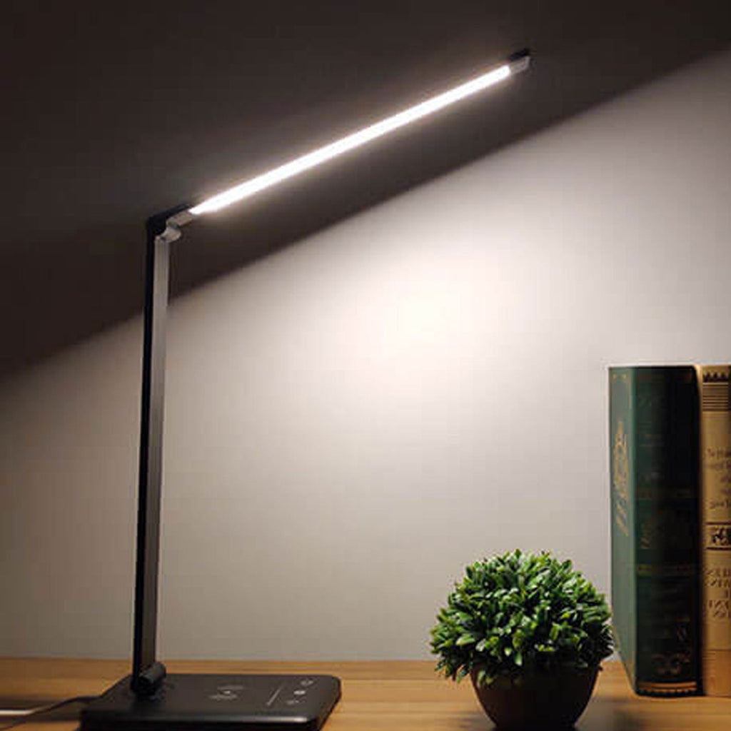 Folding Wireless Rechargeable LED Eye Protection Reading Desk Lamp with Adjustable Brightness, Touch Control, USB Charging, Modern Design for Home and Office, Portable Study Table Light