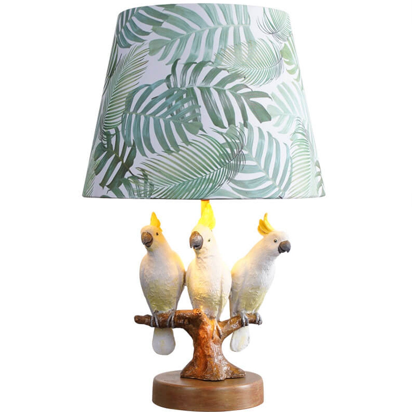 Nordic Leaf Fabric Resin Bird Design 1-Light Table Lamp - Modern Scandinavian Home Decor, Stylish Accent Lighting for Living Room, Bedroom, and Office, Unique Bird Motif, Contemporary Lamp Shade, Artisan Table Lighting Solutions