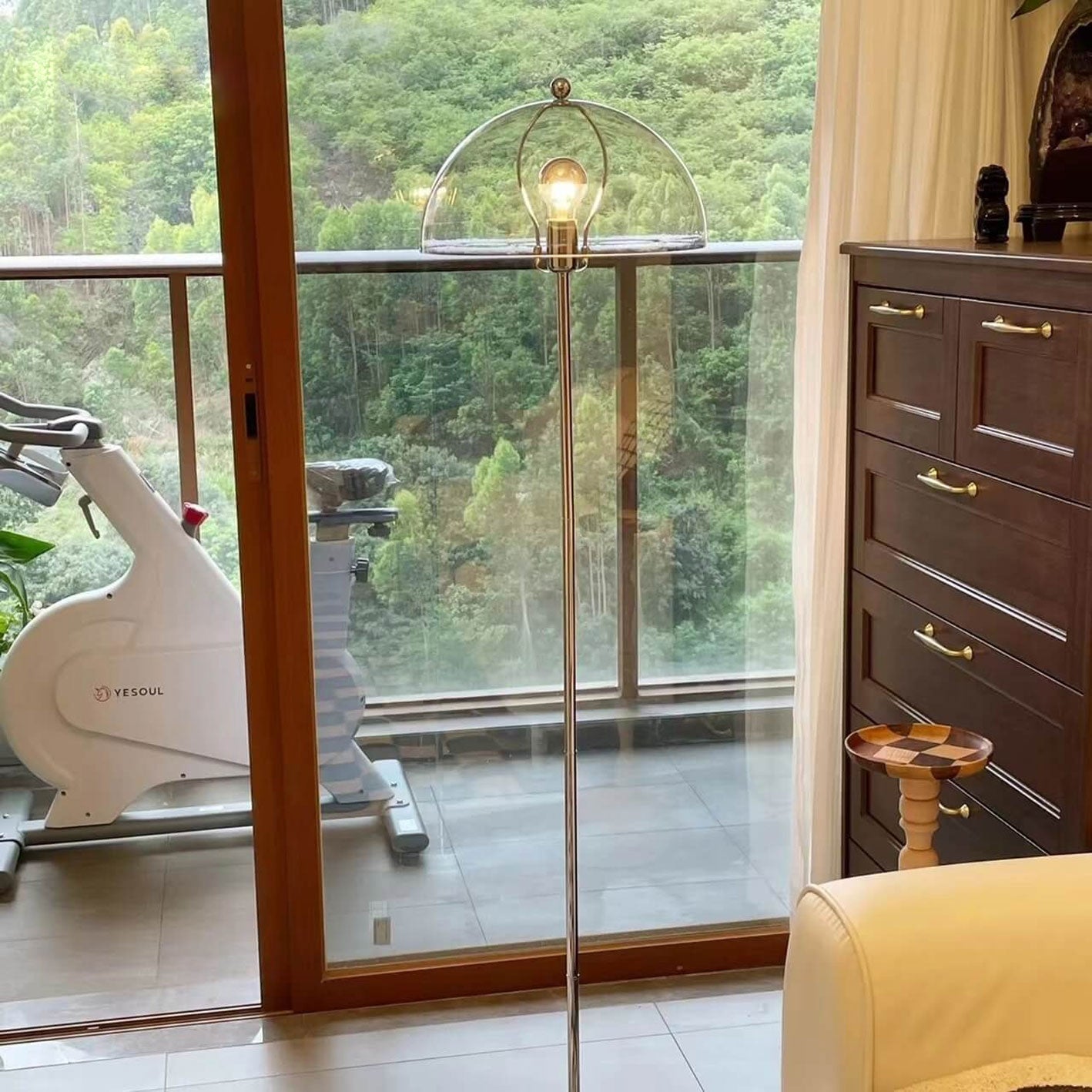 Creative Retro Mushroom Design Floor Lamp - 1-Light Acrylic Standing Lamp