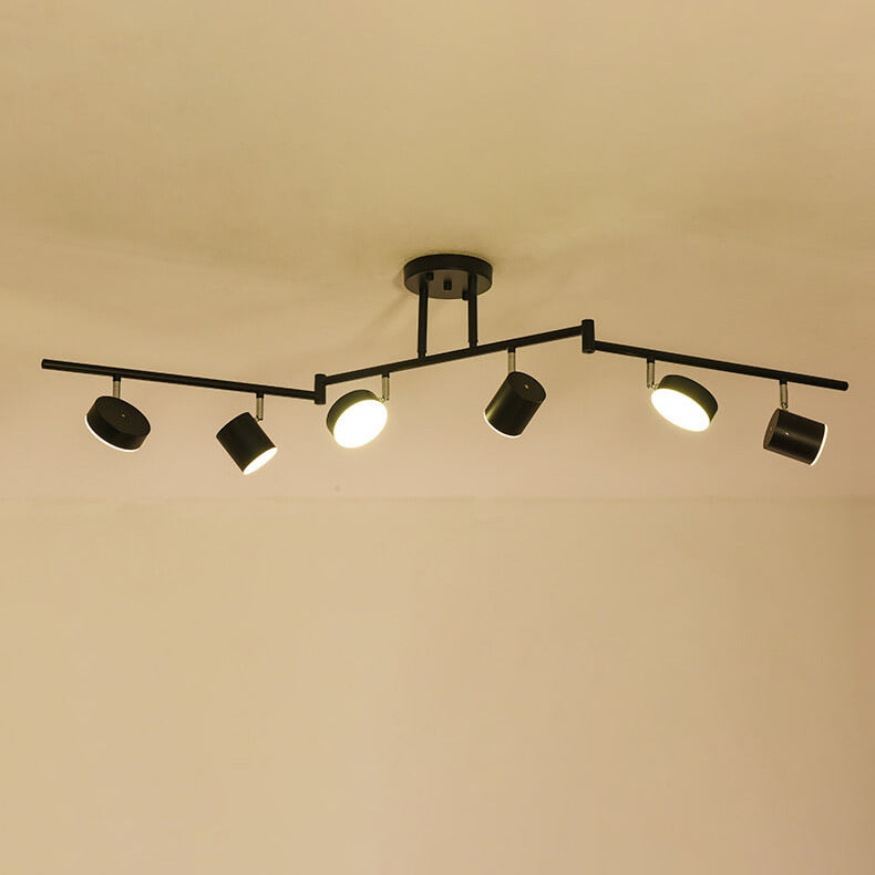 Modern Rotating LED Semi-Flush Mount Ceiling Light