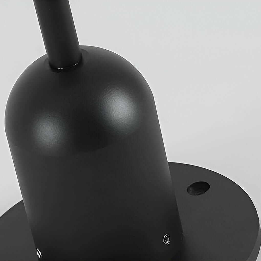 Sleek Black Oval LED Solar Ring Lights - Modern Outdoor Minimalist Design