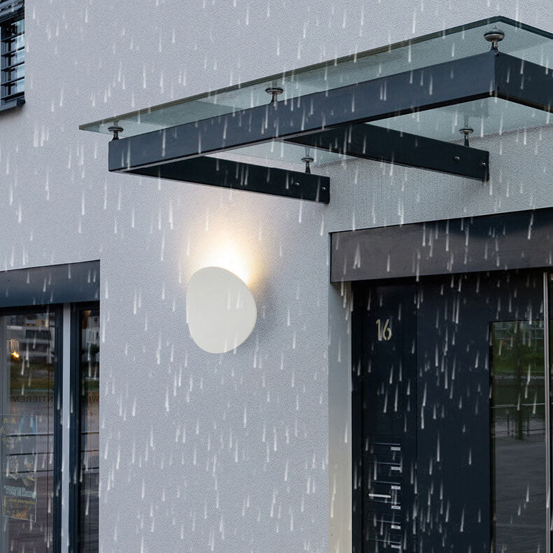 Minimalist Round 1-Light LED Wall Sconce - Indoor Outdoor Lighting