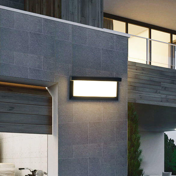Modern Rectangular LED Outdoor Wall Sconce Waterproof Lamp