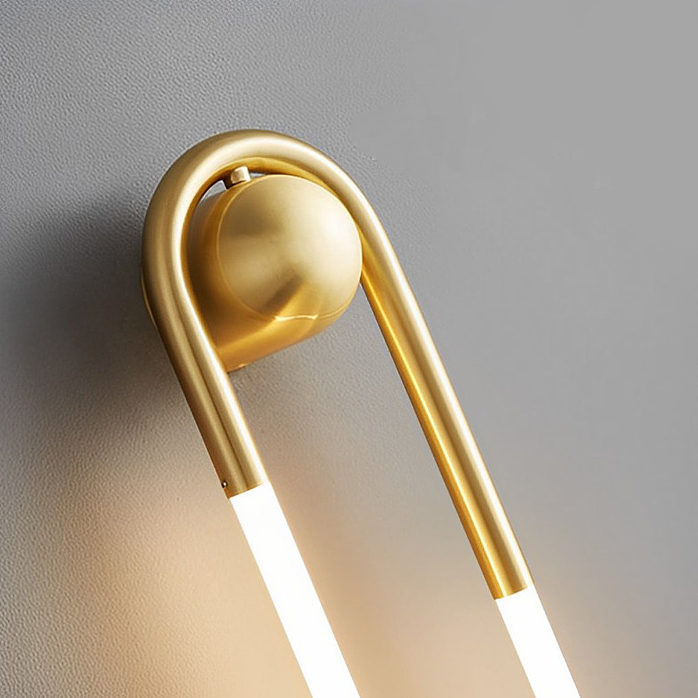 Round Rectangular LED Wall Lamp - Three Step Dimming Copper Minimalist Lighting