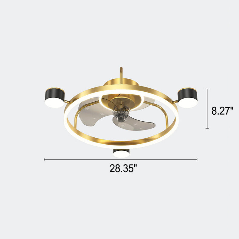 Modern Luxury Starry Sky LED Ceiling Fan Light