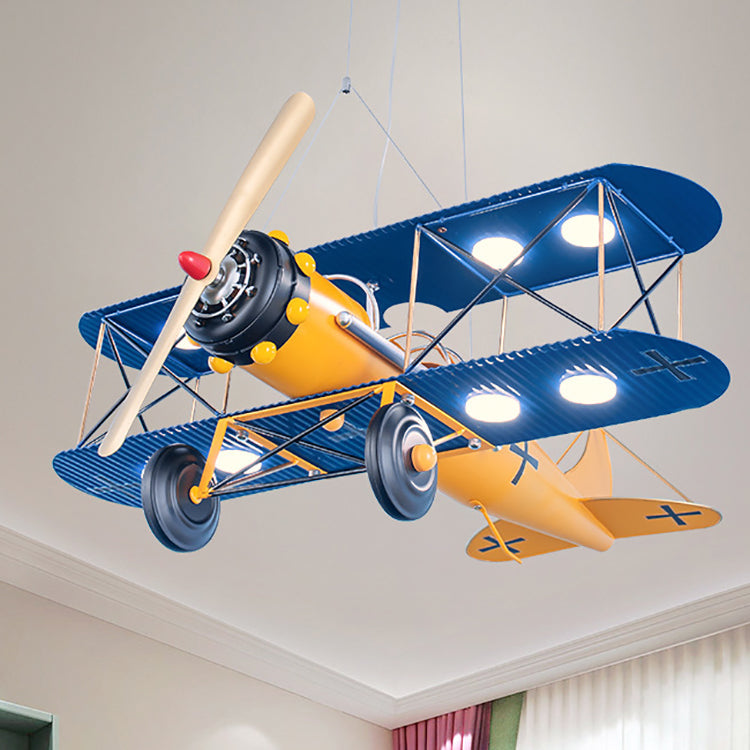 Contemporary Creative Kids Aircraft Hardware Acrylic LED Chandelier for Bedroom – Unique Aviation-Inspired Lighting, Modern Kids Room Decor, Airplane-Themed Light Fixture, Stylish Acrylic Chandelier, Beautiful Children’s Bedroom Lighting, Colorful LED Han