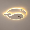 Creative Cartoon Dolphin Moon LED Kids Flush Mount Ceiling Light for Child’s Bedroom, Nursery Lighting, Whale Design Ceiling Fixture, Playful Ocean Theme, Adjustable Brightness, Energy-Efficient, Cute Kids Room Decor, Unique Playroom Lighting, Safe for Ki