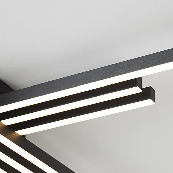 Industrial Aluminum Geometric LED Flush Mount Light