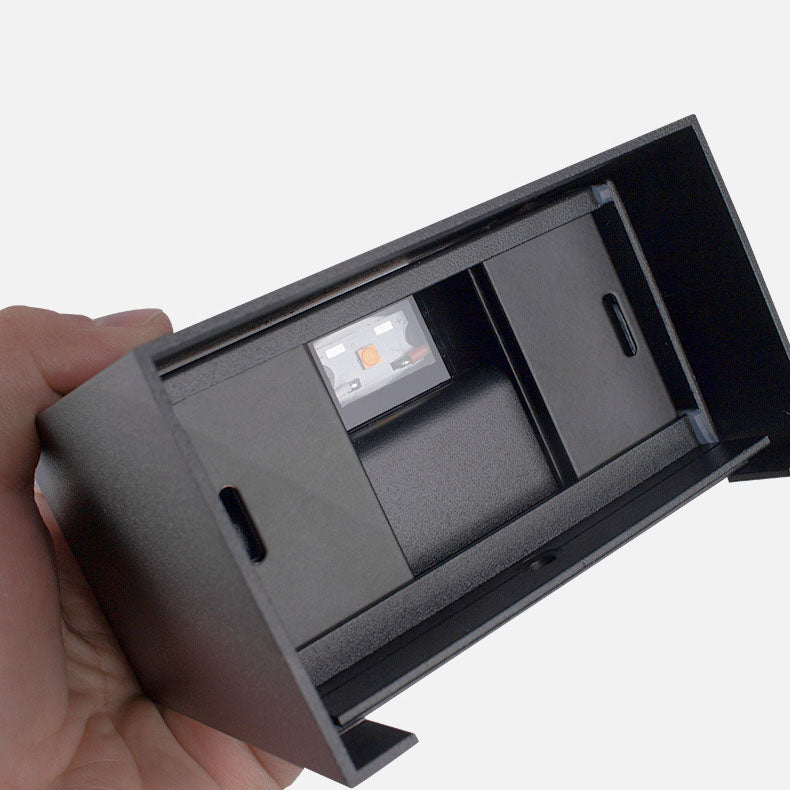 Modern Solid Color Aluminum LED Outdoor Wall Sconce - Waterproof Square Lamp