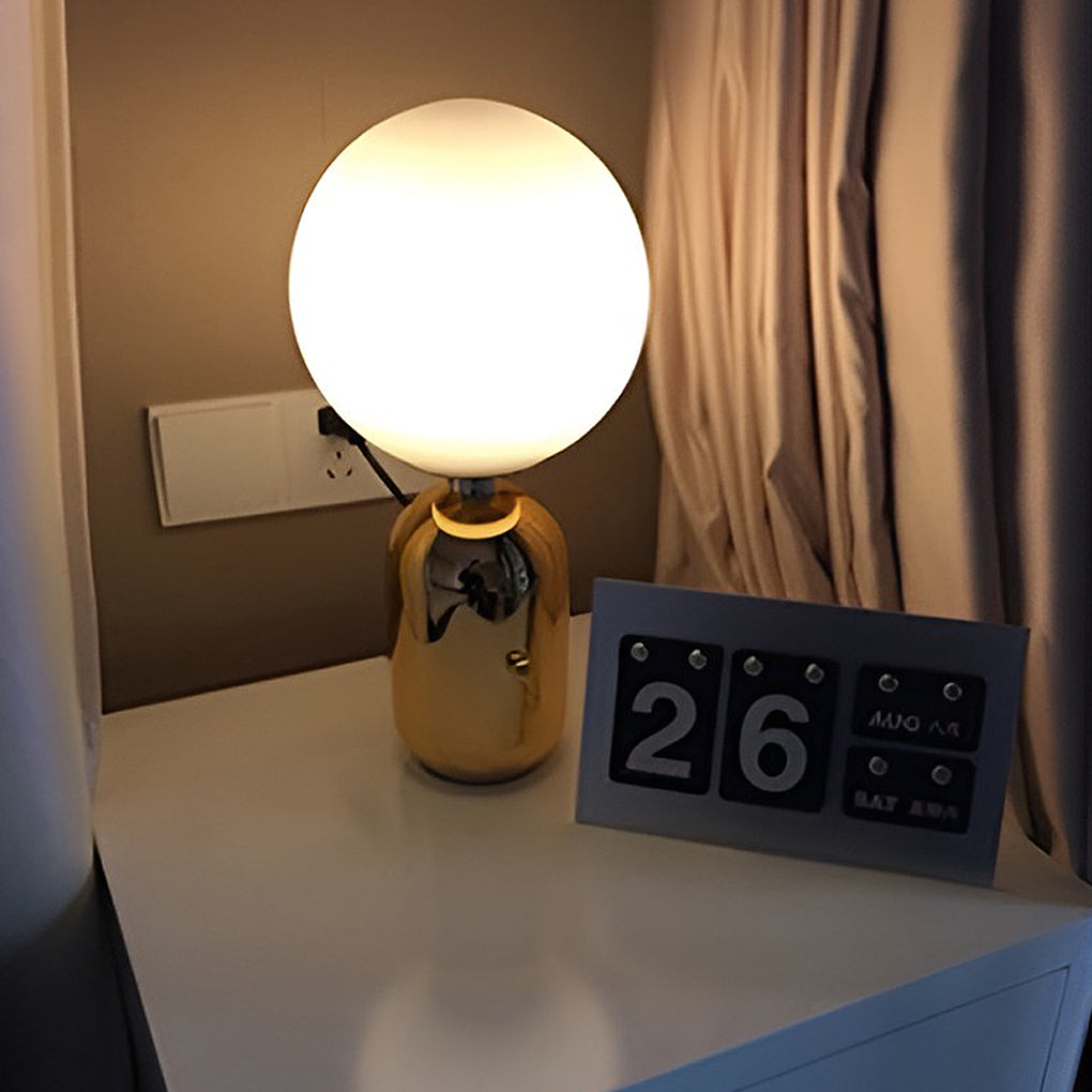 Modern Glass LED Accent Table Lamp - Global Design, Stylish Lighting, Home Decor, Contemporary Table Light, Bright LED Illumination, Unique Glass Fixture