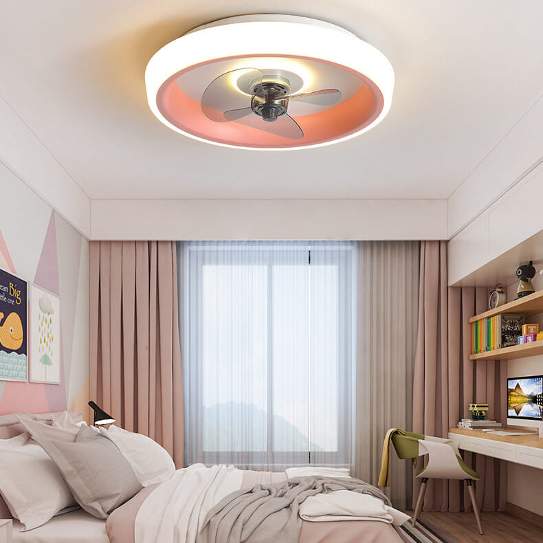 Modern Acrylic LED Ceiling Fan Light - Lightweight Flush Mount Fixture