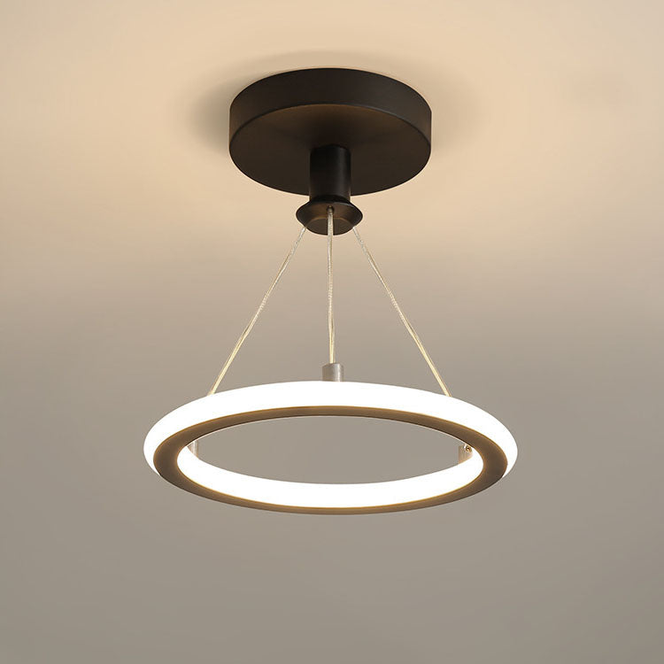 Modern Simplicity Aluminum Circle Strip LED Ceiling Light for Hallway