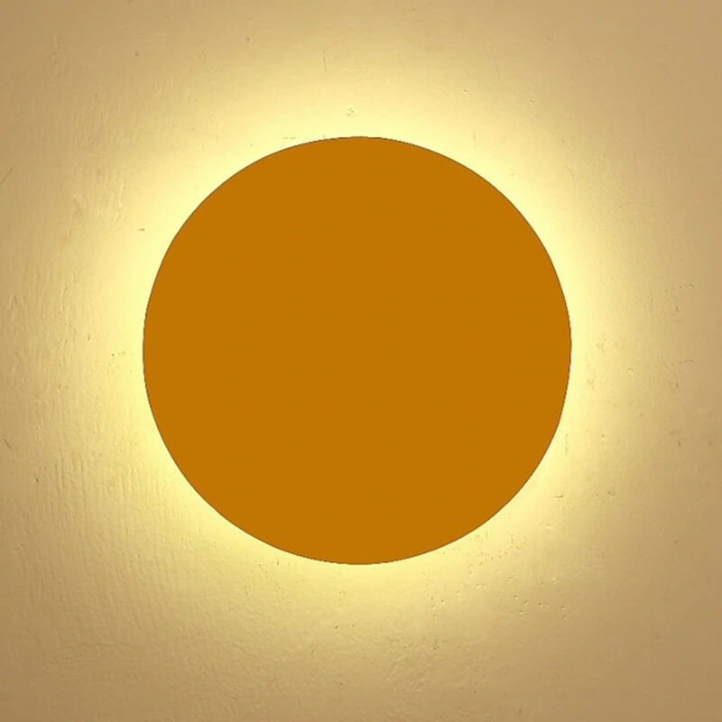 Colorful Modern Minimalist Round Iron LED Wall Sconce Lamp