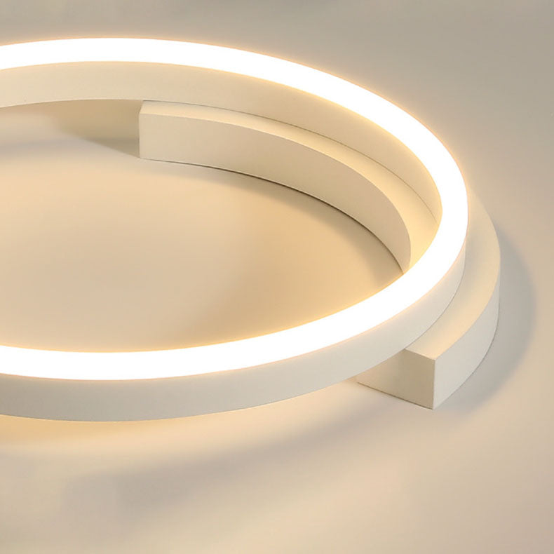 Modern Minimalist LED Flush Mount Ceiling Light – Acrylic & Aluminum Circle Ring for Living Room