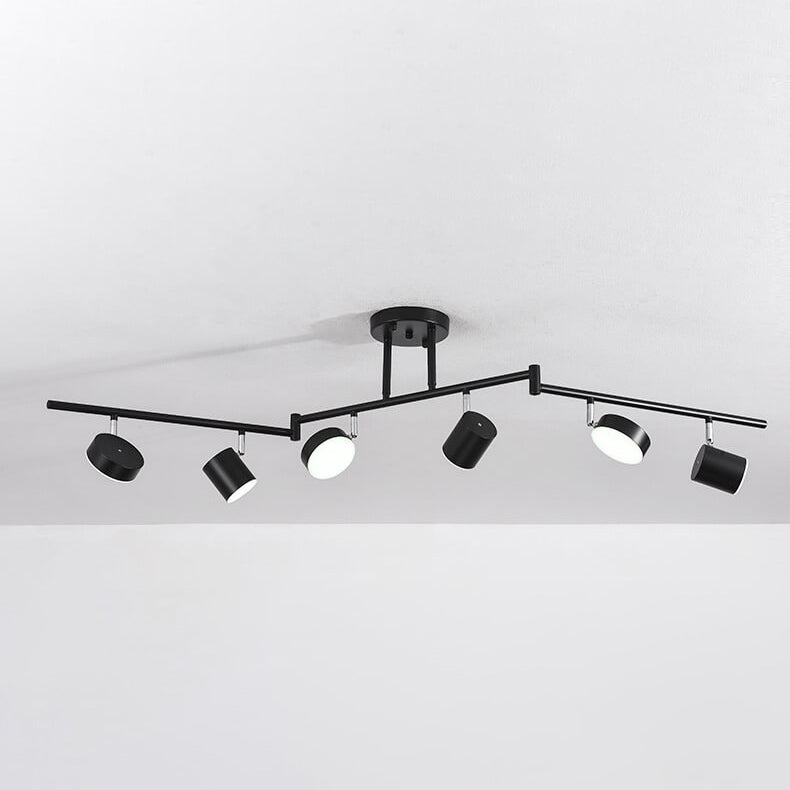 Modern Rotating LED Semi-Flush Mount Ceiling Light