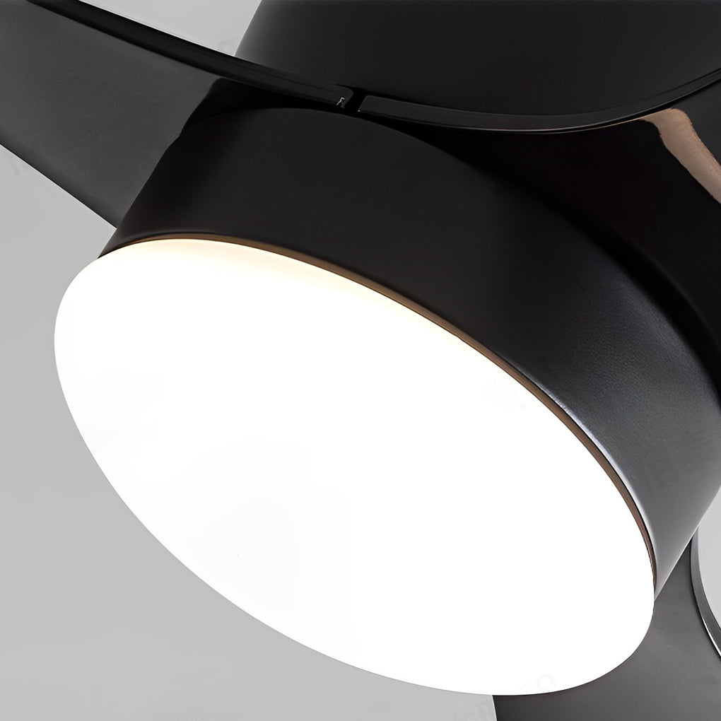 52 Inch LED Dimmable Modern Ceiling Fan with Remote - Silent 3 Blade Design