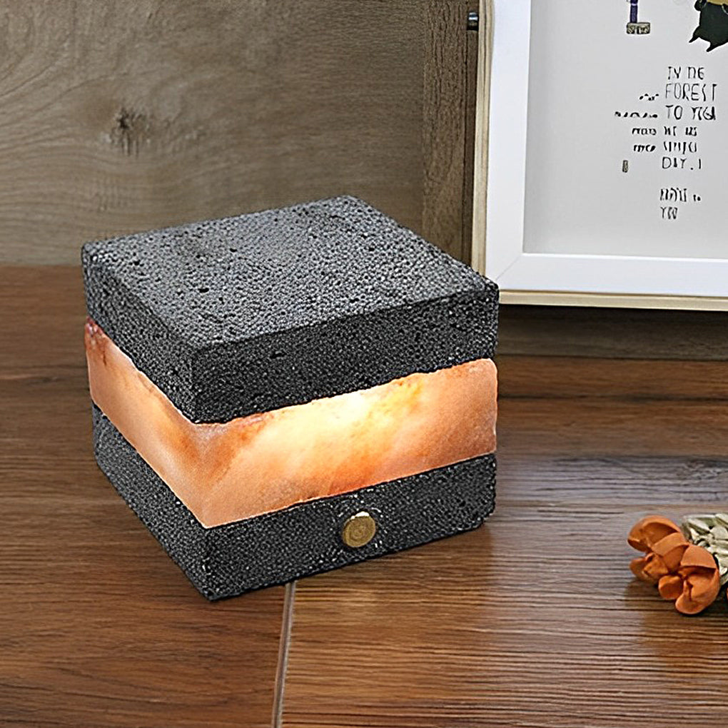 Volcanic Brick Mini Cordless Table Lamp - Portable LED Accent Light for Home Decor, Indoor and Outdoor Lighting, Modern Design, USB Rechargeable
