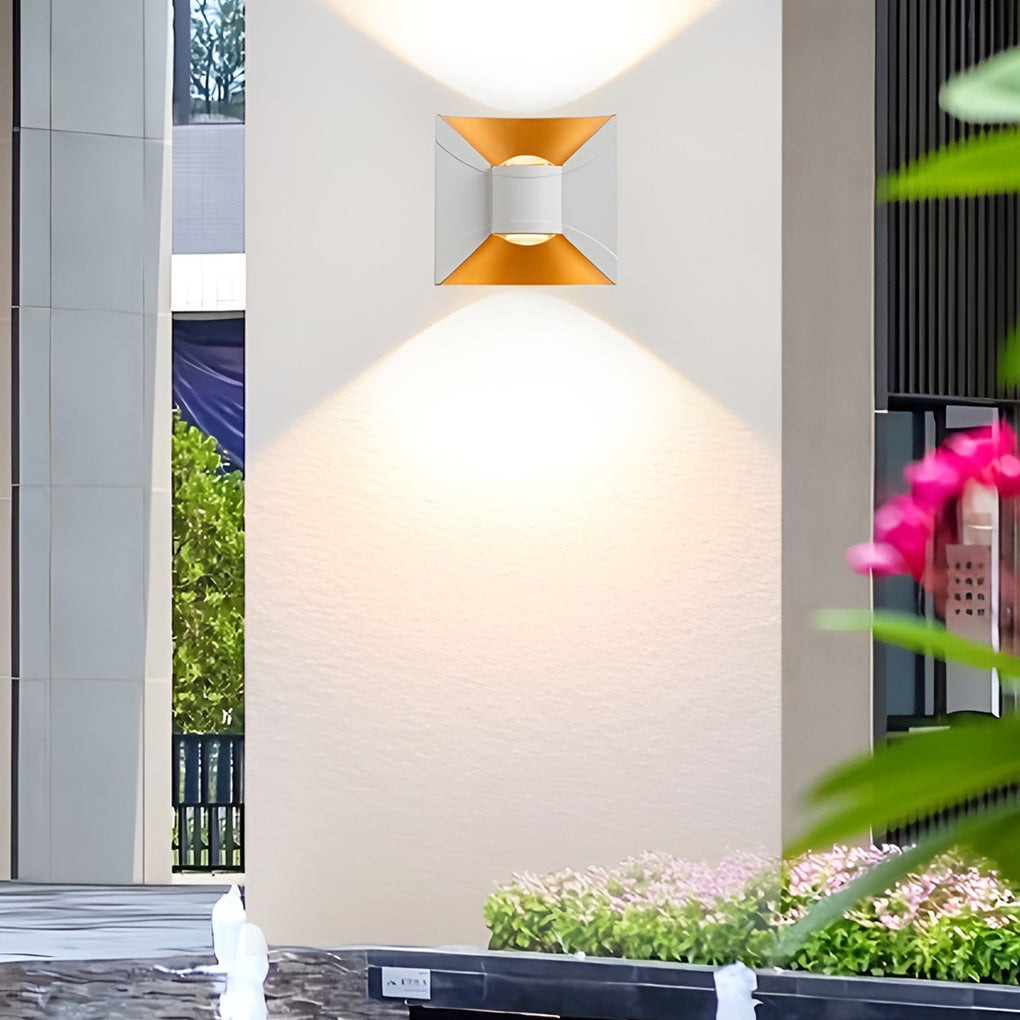 LED Waterproof Outdoor Sconces - 6W Modern Square Up Down Lights