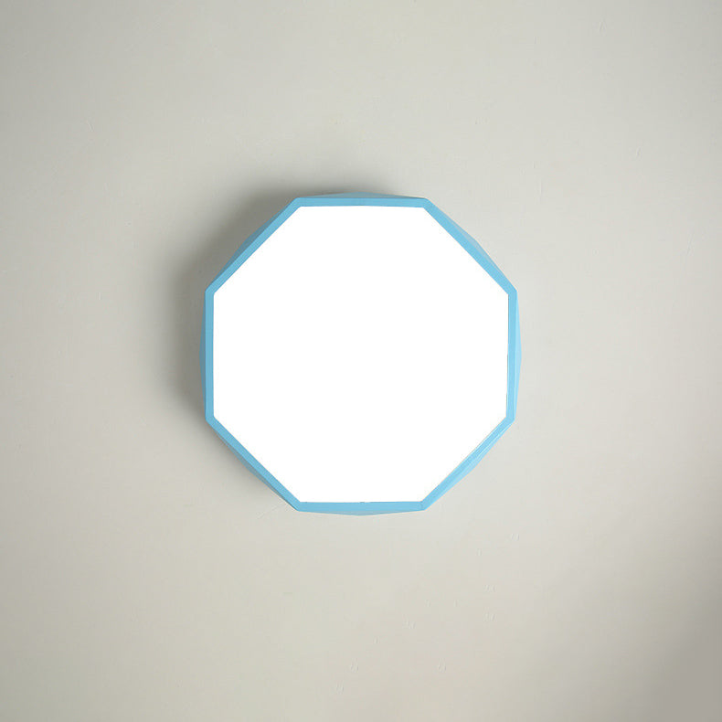 Contemporary Nordic Macaron Diamond Acrylic LED Ceiling Light for Living Room