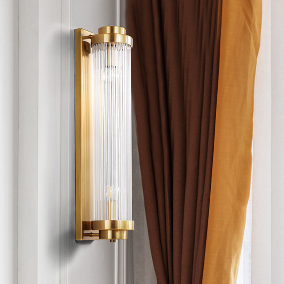Traditional European Iron Glass Wall Sconce - 2-Light Lamp for Living Room