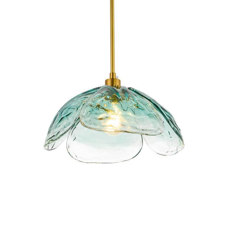 Modern Minimalist Flower Petal Glass Pendant Light - 1-Light Fixture for Living Room
