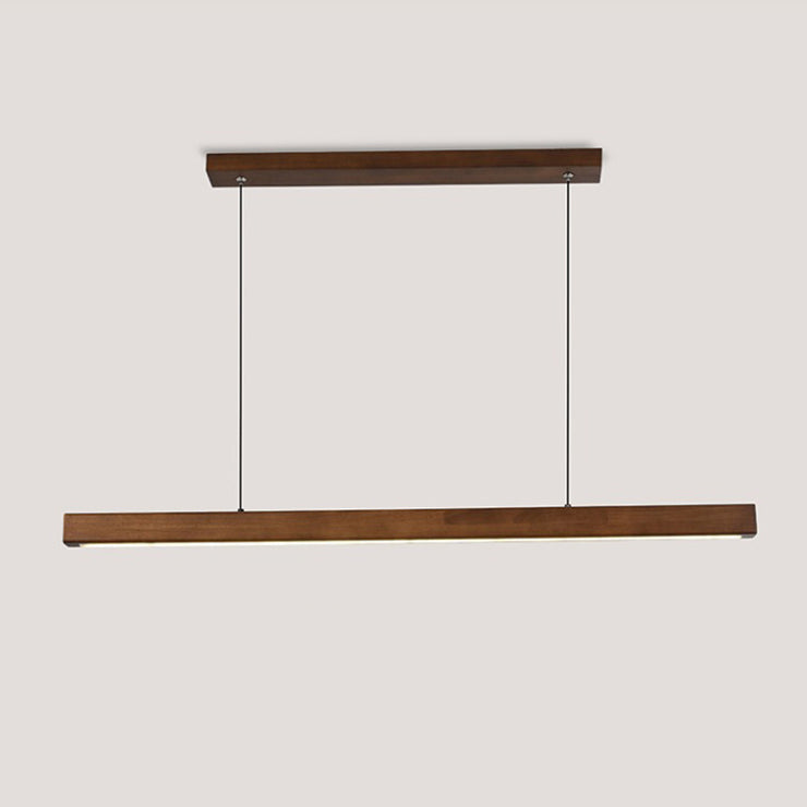 Contemporary Nordic Rubber Wood Acrylic LED Island Light Chandelier for Dining Room