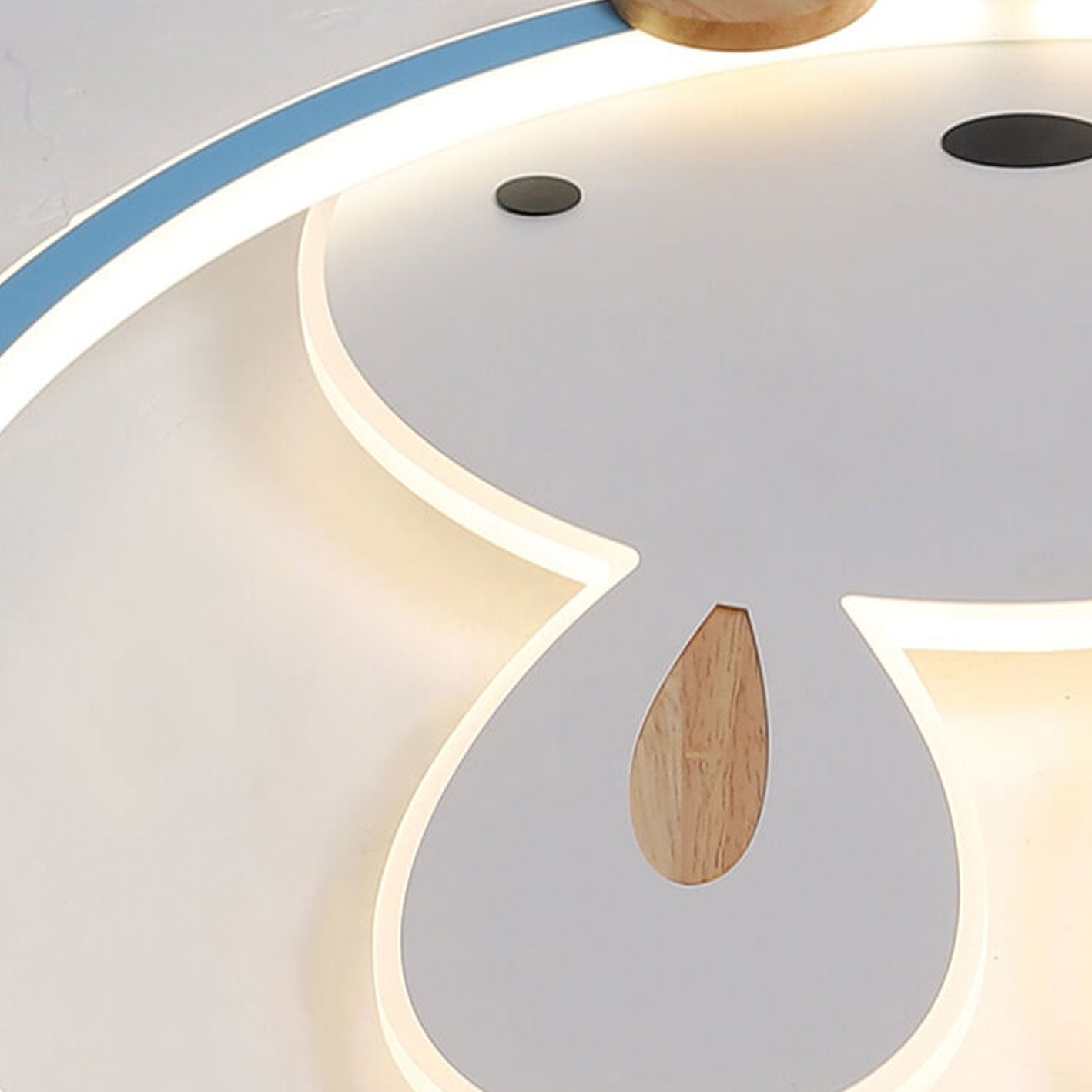 Childlike Modern Cartoon Rabbit LED Flush Mount Light Ceiling Fixture Cute Bunny Design for Kids Room Nursery Playroom Aesthetic Lighting Decor Kids Bedroom Illumination Creative Playful Home Lighting Children's Room Ceiling Light