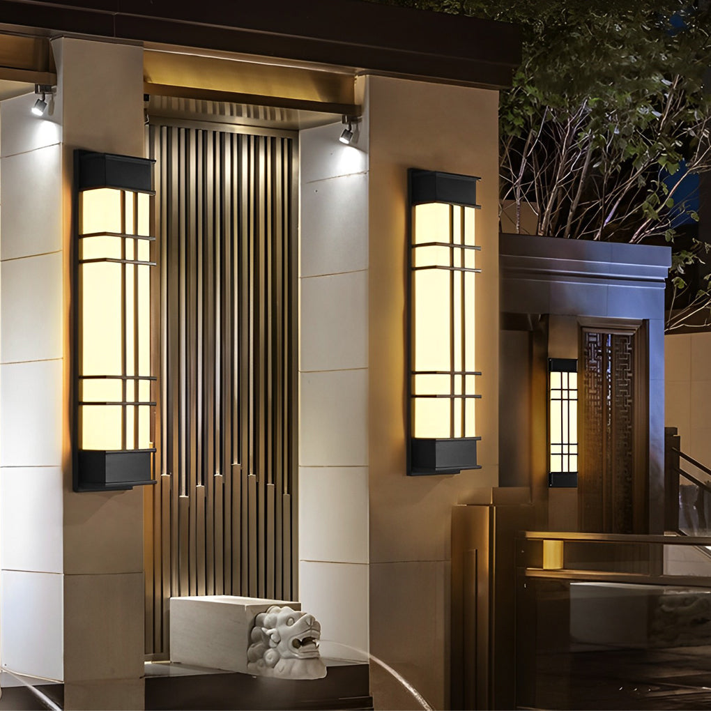 Black Retro Outdoor Wall Sconce Waterproof LED Light