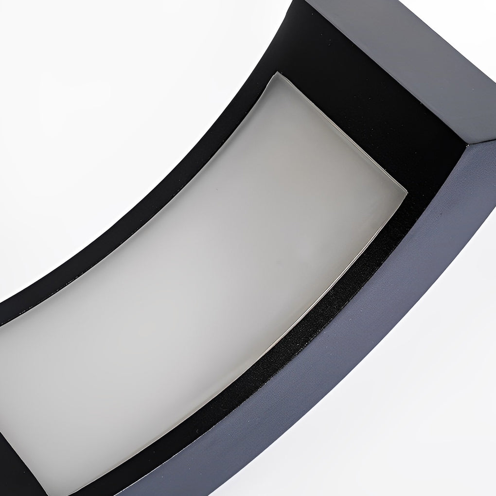 Curved Black LED Landscape Path Lighting - Minimalist Outdoor Lighting