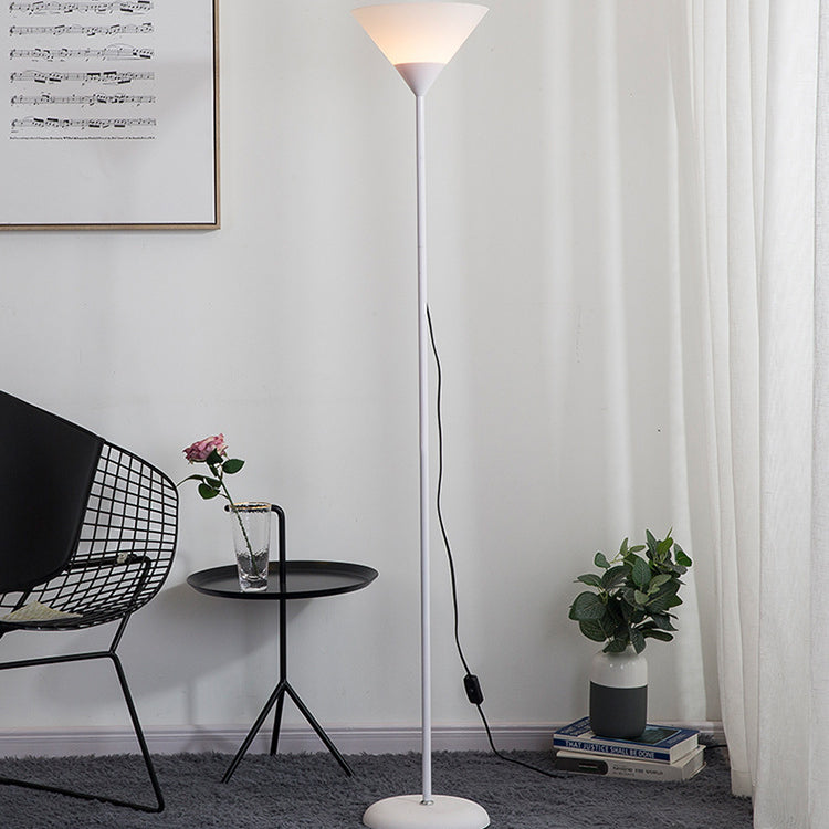 Minimalist Cone Shade Floor Lamp - 1-Light Modern Design, Stylish Lighting for Living Room, Bedroom, and Office