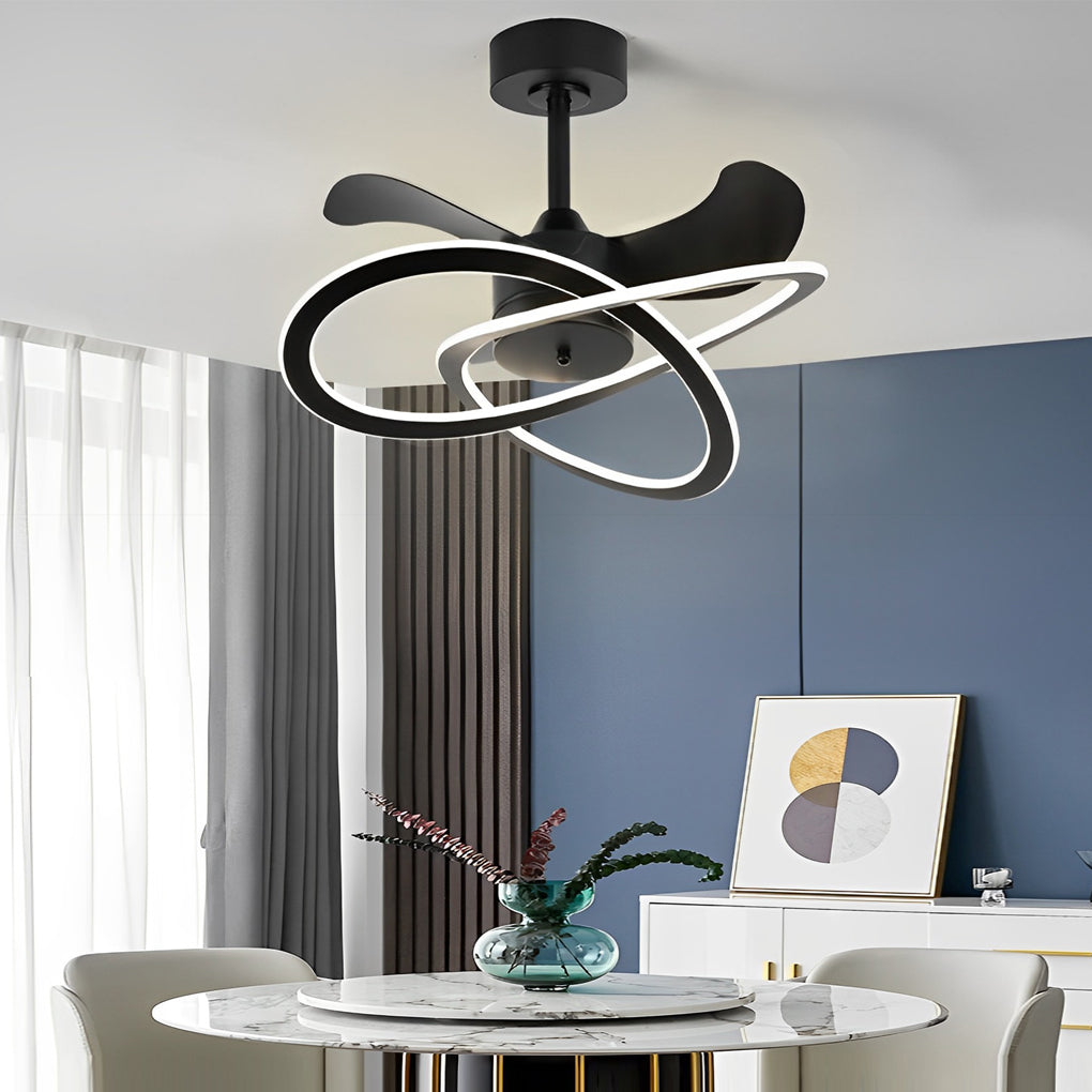 Waves Flower LED Mute Ceiling Fan | Nordic Bladeless Design